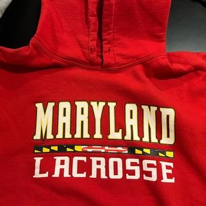 Red Maryland Lacrosse Sweatshirt